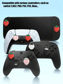 Cartoon Silicone Joystick Caps Covers Compatible With Switch2/NS2/PRO//, Multiple Sets Available - Multicolor - View 2