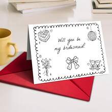 Bridesmaid Proposal Card, Will You Be My Bridesmaid, Bridesmaid Invitation Card, Card For Good Friends, Simple And Elegant Style - Single Piece - View 9