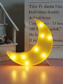 Luces con forma de luna y estrellas con batería LED, iluminación ambiente blanca cálida para el hogar, fiestas, decoración de Ramadán, adecuada para dormitorio, fiesta, boda, decoración festiva - Multicolor - Ver 9