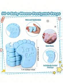 60件套性别揭晓派对专属礼品套装，适合婴儿派对和主题派对 - 多色1 - 查看 6