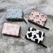 1pc New Cow Pattern Card Holder, Women's Delicate High-End Compact Large Capacity Multi-Card Slots Cute Card Case Wallet - Multicolor - View 2
