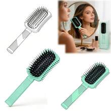 Curl Defining Hair Brush – Effortless Detangling Shaping Styling Women's Curls Waves Coils, Frizz-Reducing Curly Hair 1pcHair Straightener Comb Straightening Hair, Comb Hair Styling And Care, V-Shaped Hair Straightener Comb Professional Salons, Resistant To High Temperatures Hair Brush,Hair Brush,Comb,Hair Tools,Hair Products And Accesories Barber Salon Beauty Travel Essentials,Hair Tools,Hair Items,Travel Essential,Travel,Barber,Hairstylist,Barber Accessories,Valentine's Day,Hair Supplies,Hair Stylist,Barbershop,Salon,Vacation Essentials,Hair Products,Barbershop,Valentine's Gift,Travel Essentials For Men,Hair Stylist Tools - Màu xanh lá cây, 1 cái - Xem 2