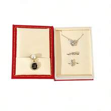 1个创意书型首饰盒，奢华磁吸翻盖迷你戒指盒，可爱小巧的首饰礼盒，便携式复古书型首饰收纳盒，适合情人节、结婚纪念日、订婚等场合，送给女朋友、妻子、男朋友、丈夫的礼物 - 彩色 - 查看 15