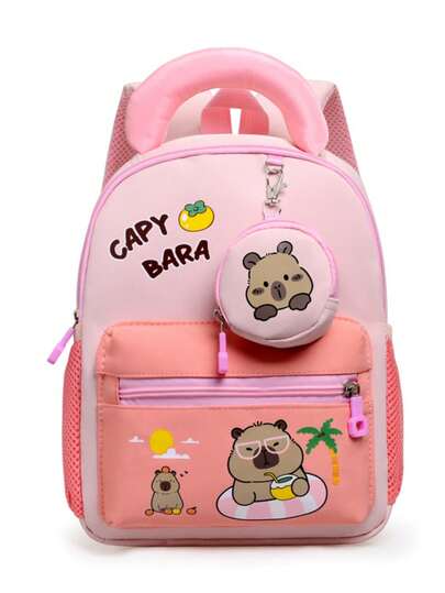 Nueva mochila Kappibara, unisex para niños, ligera y cómoda, adecuada para viajes casuales y uso escolar