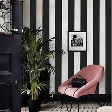 1 Roll Of Striped Black And White Ready-To-Peel Wallpaper, Self-Adhesive Wallpaper, Detachable Contact Paper, Waterproof Wallpaper, Decorative Wall, Cabinet Rack, Drawer Lining, Vinyl, Home Decoration - Black and White - View 11