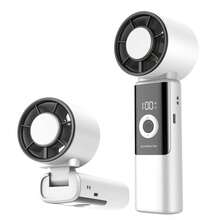 1个可折叠高速风扇，半导体快速散热，多场景使用（悬挂/桌面），可充电，大容量电池，持久耐用，附带充电线（适用于户外、办公室、运动、旅行、家庭的便携式冷却风扇）