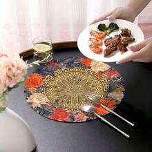 2 pezzi/4 pezzi/6 pezzi Sottobicchieri in stile bohémien vintage in silicone, regalo per le vacanze, decorazione per le vacanze, adatti per tavolo da pranzo, bar per il caffè, decorazione per tutte le stagioni, sottopiatti lavabili, decorazione per la stanza, sottobicchieri, tappetini per bevande, tappetini di drenaggio, tappetini per tavolo da cucina e da pranzo, decorazione per feste interne ed esterne, decorazione per la casa, regalo ideale - Multicolore - Visualizzare 4