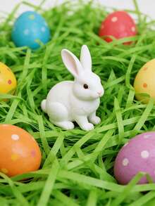 Easter Green Grass Green Raffia Grass, Easter Grass Basket Filler, Paper Shred, For Easter Basket Filler, Creative Eggs Decor, Gift Wrap, Crinkle & Filler Paper - Multicolor - View 7