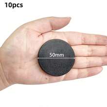 10pcs Diameter 5/6/7cm Round Plastic Base For Figurine Model Base - Black - View 10