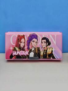 3件套韩流女巫组合文具盒，卡通可爱高端学生铅笔盒，办公学习用品/文具收纳/返校必备 - 彩色 - 查看 8