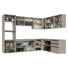 Cocina Integral Completa Modular Madesa Nice 465cm Crema 02 - Beis - Ver 5