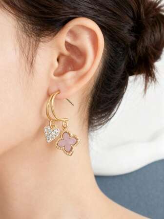 1 Pair Romantic French Style Delicate Chic Casual Everyday Commute Earrings