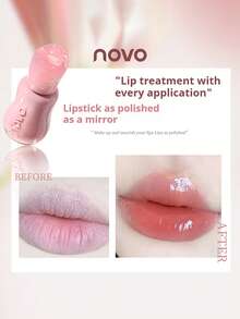 NOVO 滋润唇彩，不粘腻，自然润色，提亮唇色，适合冬季，打造Y2K可爱嘟嘟唇，时尚百搭，生日礼物佳选，派对必备，最佳颜色 - 02#草莓冰茶 - 查看 5