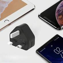 Cargador de pared universal de carga rápida UKCA 5V 2A 10W, cargador de pared portátil con cable USB C, adaptador de viaje USB, fuente de alimentación para cámaras de , altavoces y talla grande dispositivos con Type-C, fin de semana festivo del Día de los Caídos - Ver 4