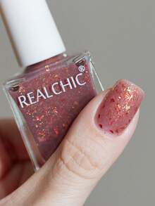 REALCHIC 10ml/Pcs,2026 New Arrival Iridescent Glitter Chameleon Rose Pink Nails, Water Based Nail Polish,Fast Dry,Long Lasting,Peel Off,Autumn/Winter Colors,Manicure Nails Art For Women & Girls - Retrograde - 查看 1