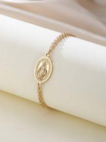 1件装时尚手工天主教圣母玛利亚十字架手链，送给女孩、青少年和女性的礼物，念珠串珠手链，宗教首饰礼物，复活节礼物，送给青少年和女孩的礼物 - 手鍊 - 查看 10