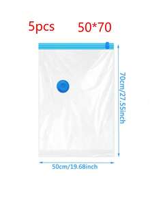 10/5/1件便携式PE旅行收纳袋，大容量压缩袋，可重复使用真空袋，可折叠收纳袋，印花行李袋，防潮，防尘，节省空间，适用于衣服，毛毯，衬衫，床上用品，卧室，衣柜，浴室，户外装备 - 彩色 - 查看 15