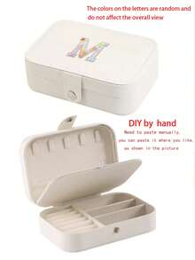 1pc Portable Zipper Jewelry Box, Travel Jewelry Storage Case For Rings, Pendants, Earrings, Necklaces, Bracelets, Gift Box For Women - Multicolor - View 42