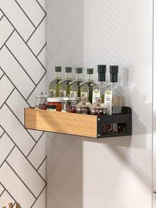 冰箱磁性调料架，厨房磁性调味品收纳架，免钻孔多功能厨房整理架，节省空间的家居收纳，家居装饰