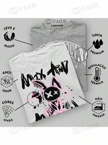 Women's Oversized Printed T-Shirt - Cheerful Paradise Phrase - Loose, Casual, Stylish, Modern, And Cool Blouse - 酒紅色 - 查看 7