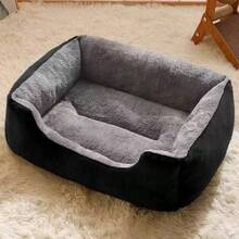 1PC Calming Dog Bed,Pet Bed & Crate Mat,Deep Sleep Pet Mat For Medium And Small Dogs,High-Quality Polyester Fiber Fillm - màu đen - Xem 3
