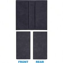 Premium Leather Checkbook Cover For Men And Women Checkbook Holder Wallet RFID Blocking - 深灰色 - 查看 5