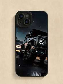 Car 1pc Personalized Black Off-Road Vehicle Graphic Painted Eye Texture TPU Shockproof Phone Case, Suitable As Gift For Boyfriend/Girlfriend, Compatible With Apple, OPPO, Vivo And Other Android Models - Multicolor - View 3