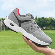 Unisex All-Weather Traction Lightweight Golf Shoes - Suitable For Lawn Course, Casual Wear And Outdoor Sports, Dual-Use For Course And Commute - White/Black/Gray Design, Casual Sports Shoes | Durable Rubber Sole, Versatile - Grey - View 7