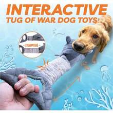 LEGEND SANDY - Juego de juguetes para perro de peluche para cachorro pequeño cachorro de peluche 6 juguetes para perros a granel con chirradores lindo juguete suave para perros de tamaño mediano - Tiburón gris - Ver 7