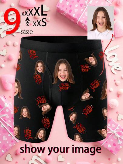 1 pièce Boxers personnalisés avec votre photo pour hommes, sous-vêtements personnalisés, boxers avec visage personnalisé, boxers personnalisés pour mari, sous-vêtements avec visage personnalisé, boxers avec visages drôles personnalisés. Cadeau d'anniversaire, cadeau de la Saint-Valentin, cadeau de mariage, cadeau pour le meilleur ami, cadeau pour le petit ami, cadeau pour le mari, cadeau pour lui