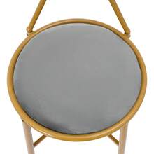 Light Pink & Dark Pink Butterfly Chair, Butterfly-Shaped Vanity Chair With Soft Cushion For Makeup Desk, Elegant Dining Chair, Accent Chair For Bedroom & Living Room, Gold Iron Frame, 220LBS Capacity - 灰色 - 查看 7