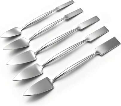 Leriton 5 Pcs 1'' 3\/8" 1\/2" 5\/8" 3\/4" Trowel And Square Masonry Tools Forged Steel Trowel Concrete Tool Ornamental Stucco Masonry Plaster Spatula For Glazing, Patch Work, Plaster, And Archeology