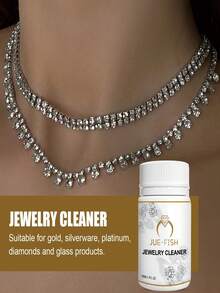 JUE FISH Limpiador de joyas JUE-FISH, 7 Oz - Líquido mejorado con ácido de limón todo en uno para eliminar y cuidar el desgaste en collares, anillos, metales, etc. - Multicolor - Ver 7