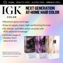 IGK Permanent Hair Dye Color Kit | 5GA1-800 Espresso - Golden Ash Brown | 100% Gray Color Coverage + Strengthen + Shine | Ammonia Free - ColorE - 查看 3