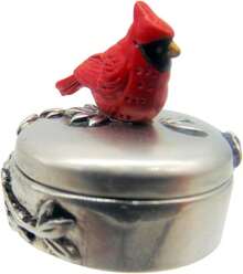 Mini Cardinal Keepsake Box With Prayer Card, Decorative Memorial Charm, 1 Inch - Đỏ - Xem 1