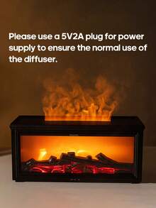 kinscoter 1个280毫升迷你壁炉造型USB超声波加湿器,木纹便携式篝火精油扩散器,带LED灯和遥控器,适合家庭办公室使用,可作为礼物赠送。 - 彩色 - 查看 10