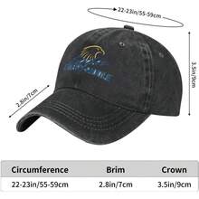 Embry-Riddle Baseball Cap Adjustable Classic Vintage Low Profile Washed Cotton Dad Hat For Men - Black - View 7