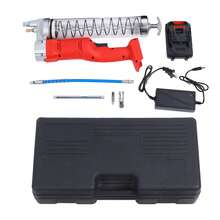 Kit Pistola De Engrasado Inalámbrica 8000-10000psi Con Batería Para Vehículos, Camiones, Maquinaria De Construcción - ROJO - Ver 5