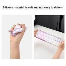 1pc English & Spanish Numeric Keypad MQ052LL/A A1843 US Layout Silicone Keyboard Cover - Ultra Soft, Dust-Proof, Light Foggy Blue Design - ANSI Layout (US Version) - View 6