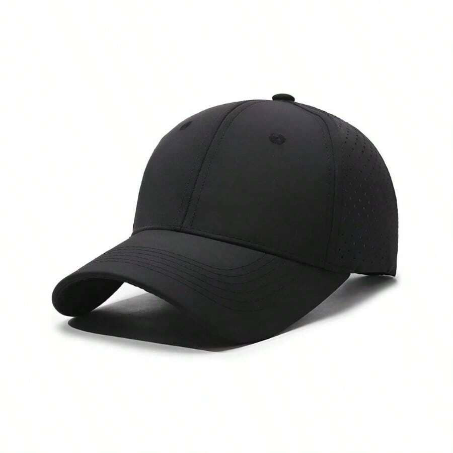 Lumbor37 Gorra de Bisbol, Ajustables Gorra para Hombres y Mujeres, Sombrero de Sol Fresco, Transpirable para Deportiva, Casual, Runing - Negro - Ver 1