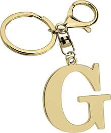 Stainless Steel Gold Letter A-Z Keychain For Women Men, Initial Letter Pendant With Key Ring, Charms For Key Backpack Bag - Gold-g - View 7