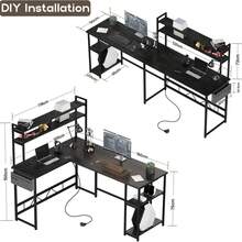 Devoko White Height Adjustable Desk 160 X 75 Cm Electrically Adjustable L-Shaped Desk With Memory Control, Ergonomic Game Table With Cup Holder, Hook. - Black - View 7