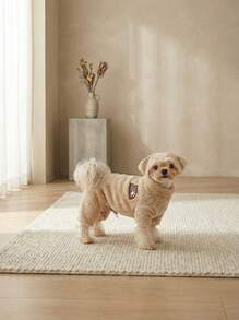 PETSIN 宠物衣服，宠物外套，小型犬保暖抓绒连体衣，适合冬季穿着 - 彩色 - 查看 7