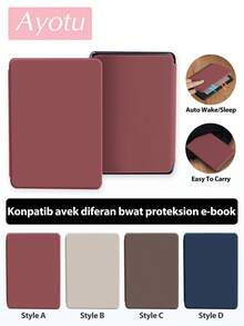 Ayotu Thích hợp cho Kindle (thế hệ thứ 11 - ra mắt năm 2024), Kindle Paperwhite thế hệ thứ 12 năm 2024, Kindle Paperwhite thế hệ thứ 11 năm 2021, Kobo Clara màu/đen trắng và các mẫu ốp bảo vệ sách điện tử khác. Có chức năng bật/tắt màn hình tự động, thiết kế chống rơi bốn góc và hình minh họa sách tinh tế, trở thành người bạn đồng hành hoàn hảo khi đọc sách. - Nhiều màu - Xem 2
