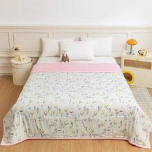 Colcha, tamaño 200*230, suave, agradable para la piel, cálido, adecuado para todas las estaciones, que le brinda un sueño profundo. - Rosa Pálido - Ver 2