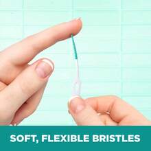 牙间刷 50/100/150/200/250 支装，牙线棒，牙签，PP 软尼龙刷毛，L 型牙缝清洁器，牙菌斑去除器，适用于成人、儿童，正畸牙套口腔卫生工具，旅行便携，带防尘盖 - 綠色 - 查看 5
