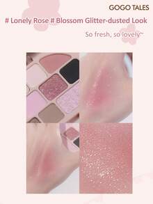 GOGO TALES GOGOTALES 10-Color Eyeshadow Palette, Matte Neutral Earthy Tones, Micro-Shimmer Texture, High Pigmentation Long-Lasting, 2-In-1 Highlighter & Contour Palette, Suitable For Beginners - 04# Pink Mist Bubble - View 6