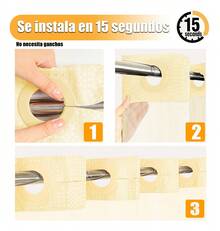 TendenciaCortina De Baño Impermeable Lavable Para Tela 200*200cm Cortina De Baño BeigeCalidad premium - Cortina de baño Negro - Ver 4