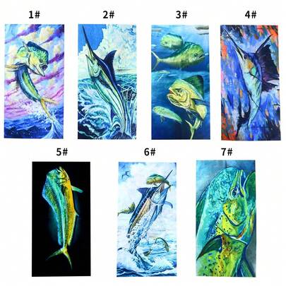 HENGJIA Magic Print Headband, Outdoor Cycling Sun Protection Face Mask, Fishing Ocean Sports Unisex Fashion Neck Gaiter