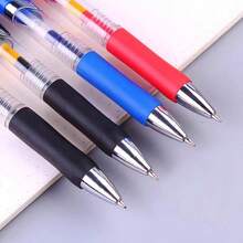 10 chiếc bút bi đầu nhọn có thể thu vào, 0.5mm, màu đen/xanh dương/đỏ - màu đen - Xem 3